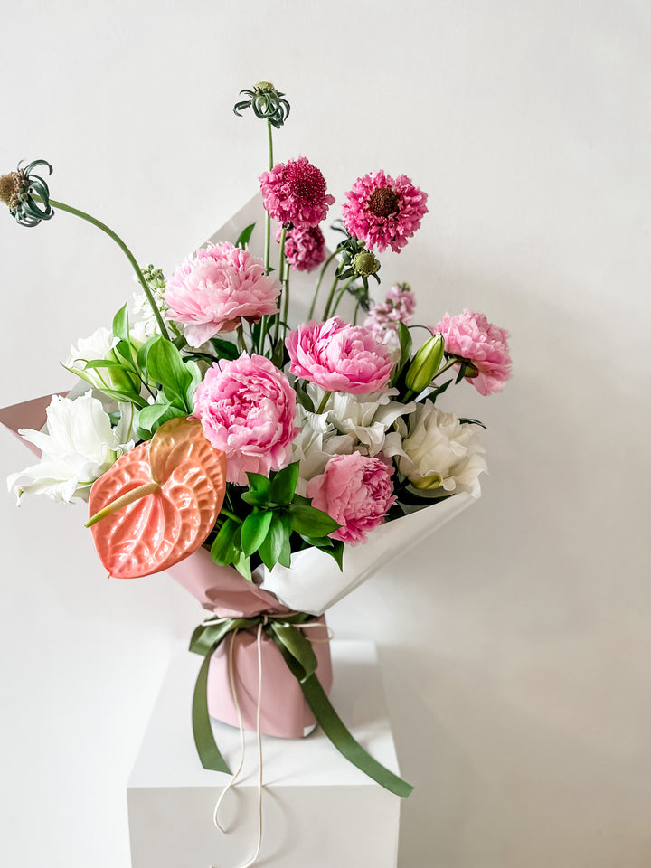 Peach and Peonies