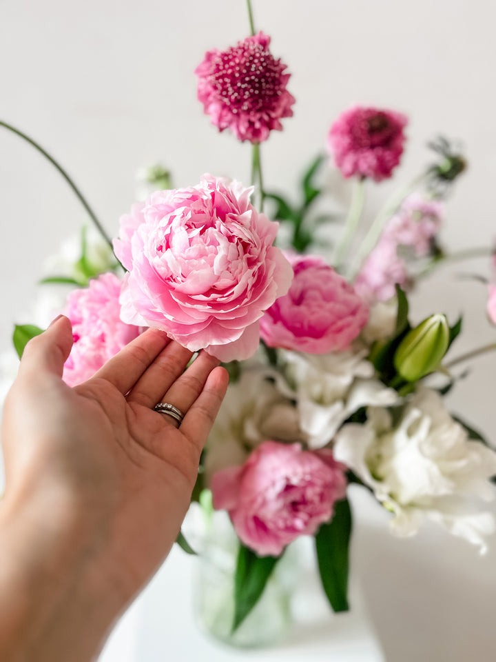 Peach and Peonies