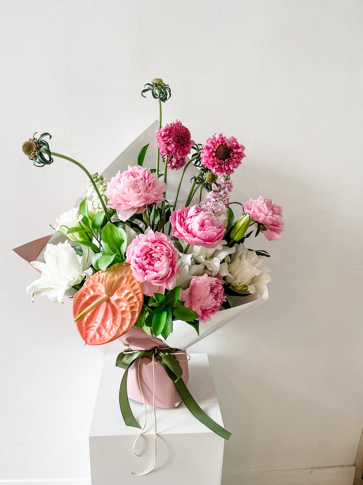 Peach and Peonies