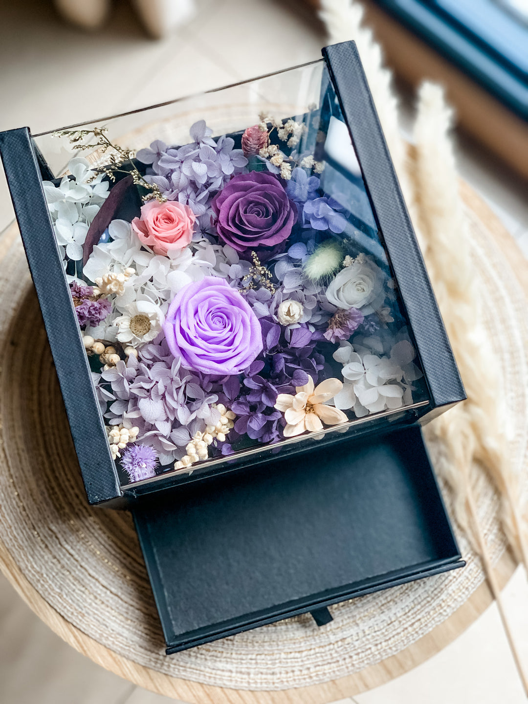 Floral Jewellery Box (Black)